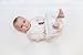 Goumikids Goumijamms Organic Smart Baby Gown, With No Scratch Mitts and Foot Pockets With Easy Diaper Change,Gray,Newborn