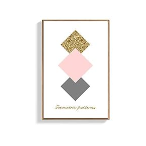 Framed Canvas Wall Art for Living Room, Bedroom Abstract Geometry Pattern Canvas Prints for Home Decoration Ready to Hanging - 16x24 inches