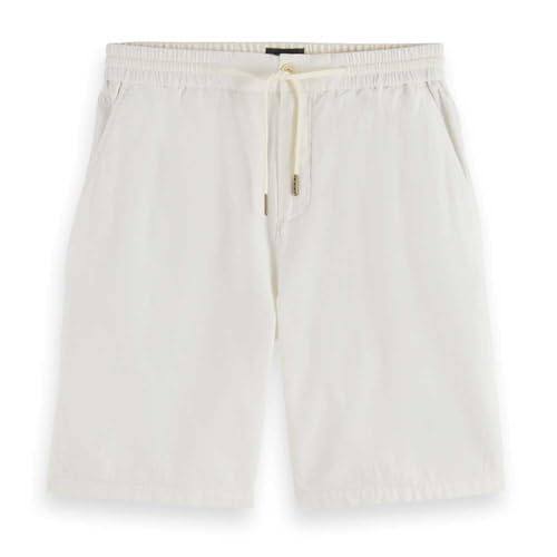 Scotch & Soda Fave Bermuda Shorts, Bermuda Shorts Uomo, off White, 33W