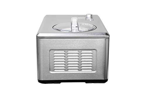 Lopie Automatic Ice Cream Maker with Built-in Compressor without Pre-Cooling, LCD Digital Display (Silver, 2.1Quart)