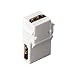 HDMI Keystone Jack Inserts 90 Degree, MACTIS 5 Pack Angled HDMI Inline Keystone Coupler Female to Female (White) (5 Pack, HDMI(90 Degree))