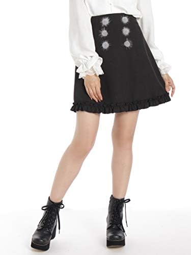 Amazon Secret Honey シークレットハニー ミンクファーポンポン台形スカート クロ M スカート 通販