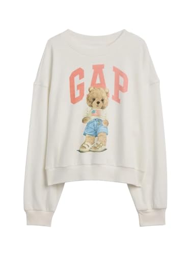 GAP Girls' Relaxed Fashion Crew, Sp Sassy Bear, X-Large