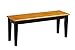 Boraam Shaker Bench, Black/Oak