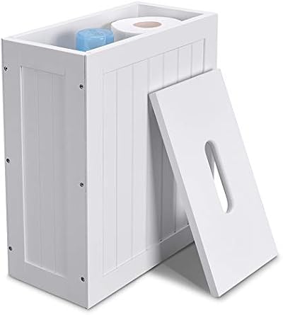 Lantaly Slimline Wooden Bathroom Storage Unit White