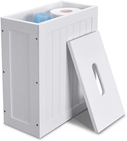 Lantaly Slimline Wooden Bathroom Storage Unit White