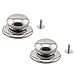 PZRT 2-Pack Universal Pot Lid Cover Knob Handle,2.5 Inch Base Stainless Steel Replacement Cookware Pot Lid Handle Circular Handgrip Knob