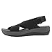 Clarks Women's Arla Kaydin Sandal, Black Elastic Fabric, 8 Medium US