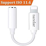 Lightning to 3.5mm Headphone Jack Adapter Dongle for iPhone 8/8 Plus/iPhone X/iPhone 7/7 Plus iPod Touch iPad Lighting Earphone Connector Aux Audio Cable Support iOS 10.3 or 11 Later