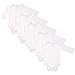 Touched by Nature Organic Long Sleeved Bodysuit 5 Pack, White, 3-6 Months