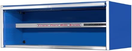 Extreme Tools EX7201HCBL Fully-Assembled Extreme Power Workstation Hutch with Roller Bearing Slides, 72-Inch, Blue High Gloss Powder Coat
