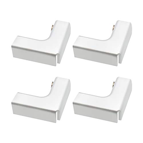 UFURMATE Glass Connector, 4Pcs Aluminum Alloy Glass Clamp 2 Way Glass Connectors Rimless Clip Holder for Fixing or DIY Fish Tank, Glass Wind Guard, Glass Display Cabinet, for 6-10mm Thickness