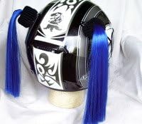Pigtails for Helmets All Colors Works on Matte Helmets Too (blue)