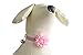Designer Breakaway Cat Collar with Bell Soft Cloth Flower Ball Adjustable Velvet Kitty Puppy Dog Necklace Light Pink
