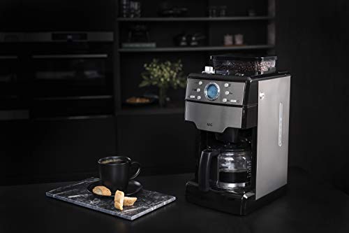 AEG-KAM-400-Kaffeemaschine-Integriertes-Mahlwerk-9-Mahlgradeinstellungen-programmierbarer-Timer-Kaffeepulver-oder-Kaffeebohnen-Aroma-Funktion-125-l-Sicherheitsabschaltung-Edelstahlschwarz