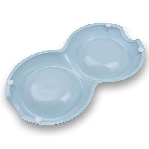 Van Ness Ecoware Double Cat Dish, Renewable & Sustainable Bamboo