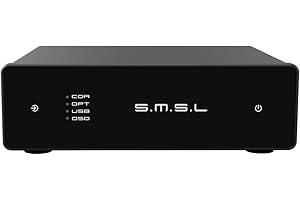 S.M.S.L SMSL D1 Hi-Res Audio Dac Rohm BD34352EKV chip Touch Control RCA ouput 768kHz/32bit DSD512 THD+N 0.00038% MQA Audio DAC Dual USB/Optical/Coaxial Input SNR126dB for Phone/pad/PC/TV/DVD Home Desktop DAC