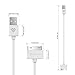 Stalion STBL-IP4-DTA-1M-WHT 3.3 Feet Stable 30-Pin USB Sync Charging Dock Cord Case for iPhone 4, 4s - MFi Certified, White