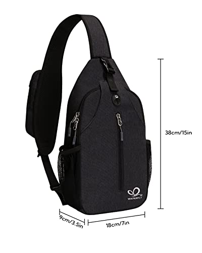 Waterfly Chest Bag, Shoulder Bag, Shoulder Bag, Small Backpack for Sports, Hiking, Cycling, Men and Women