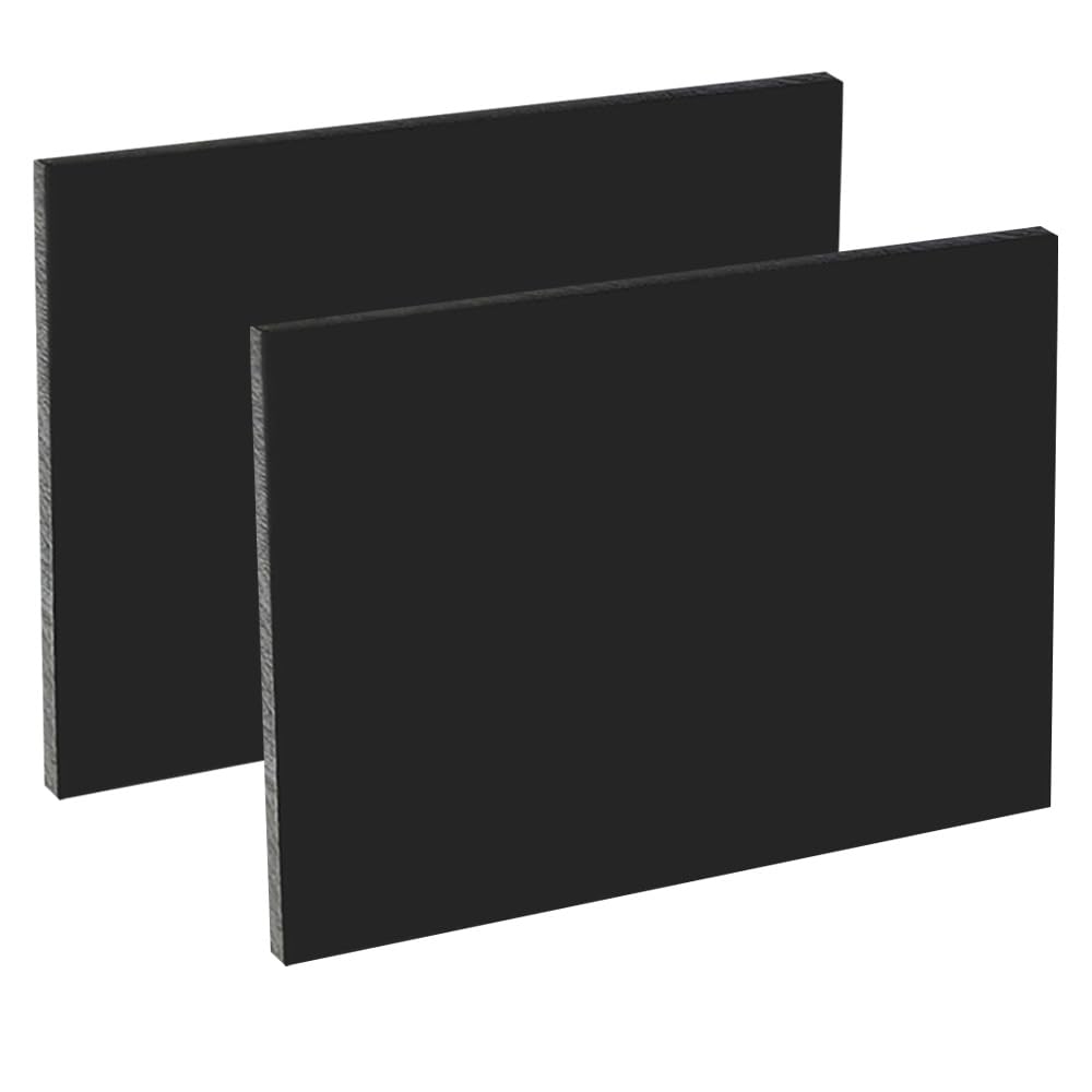 Photo 1 of 12 x 16 inch HDPE Plastic Sheet1/8 inch Thick,High-Density Polyethylene(HDPE) Plastic Block for Machining,Home Improvements,DIY Projects (Black) 2 Pcs