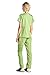 Medical Uniform Women's Scrubs Set Stretch Contrast pocket APPLE GREEN M