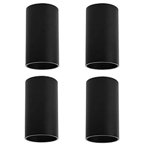 Klighten 4 stks Oppervlaktemontage Plafondspot Mat Zwart Plafondlamp, GU10 Socket, Ronde Moderne Spotlight Aluminium…