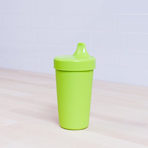 Re-Play Made in the USA 3pk No Spill Sippy Cups for Baby, Toddler, and Child Feeding - Aqua, Sky Blue, Green (Under The Sea)
