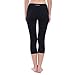 ONGASOFT High Waisted Yoga Capri Mesh Leggings for Women Soft Stretchy Running Workout Cropped Pants Black