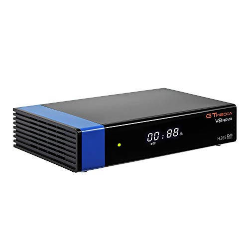 GTMEDIA V8 NOVA Blue Full HD 1080P DVB-S2 FTA Digital Satellite Receiver Support H.265, PowerVu, Biss Key, Built-in WiFi