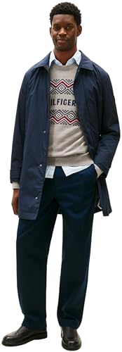 Tommy Hilfiger LW Packable Carcoat Mw0Mw42569 Autres Manteaux, Blue (Desert Sky), S Homme