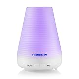 HAMSWAN Aromatherapy Essential Oil Diffuser 14 Color Modes 100ML (3.4 ounces) Ultrasonic Humidifier 3-Hour Timer Setting Portable Size for Yogo Bedroom Office Living Room