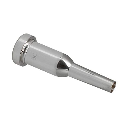 Silver Plated Metal Bullet-Shape Trumpet Mouthpiece,5C for Musical Instrument - Thumbnail 2