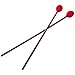 Tiptop Home Sudopo Frienda 1 Pair Medium Hard Yarn Head Keyboard Marimba Mallets with Maple Handles (Red)