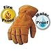 Size Medium - Tan Firefighter Heavy Duty Work Gloves NFPA Rated