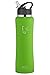 Swig Savvy Stainless Steel Water Bottle with Straw, Pouch, Clip, 24oz Flip Top Insulated Water Flask Canteen, Leak-proof Vacuum Hot Thermos, Keeps Drinks Cold for 8 Hours, Light Green