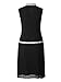 Vijiv Women Vintage 1920s V Neck Bowknot Roaring 20s Flapper Party Great Gatsby Dress,Medium,Black