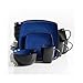 Square Dinnerware Service for 8, Plates Bowls Mugs, 32-Piece Set, Modern Blue & Black