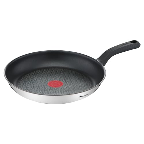 Comfort Max - Sartén de 26 cm, Apto inducción, antiadherente, revestimiento titanio, Thermo-signal,apto lavavajillas y horno, acero inoxidable