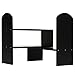 Adjustable Wood Office Desktop Organizer Display Shelf, Tabletop Bookcase, Black
