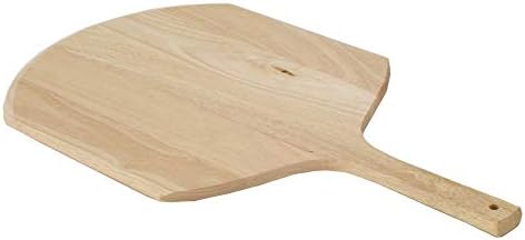 MRT SUPPLY Short Handle Wood Pizza Peel Paddle for Home Wood Fired Pizza Ovens with Ebook