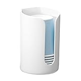 mDesign AFFIXX, Peel and Stick Strong Self-Adhesive Disposable Cup Dispenser for Bathroom - White