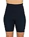 Delfin Spa Women's Mineral Infused High Waist Exercise Shorts, Black, Large
