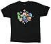 Minecraft - Run Away Youth T-Shirt - Youth X-Large (12-14)-Black
