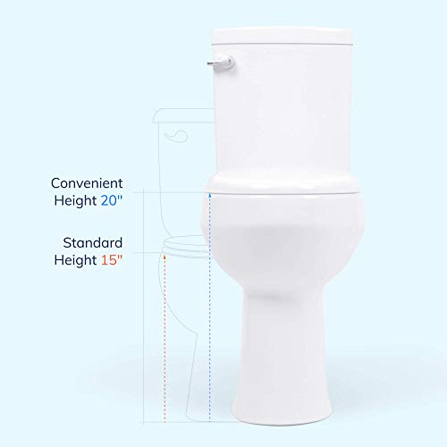 20 inch Extra Tall Toilet. Convenient Height bowl taller than ADA