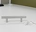 Gobrico 50 Pack Brushed Nickel Cabinet Pulls, Euro Style T Bar Cabinet Handles, Satin Nickel Dresser Drawer Pulls - 3