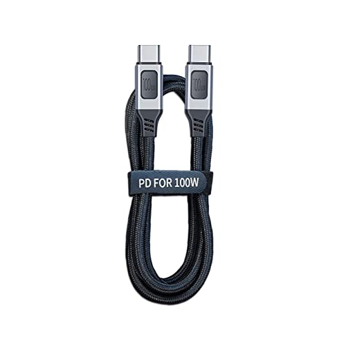 Cablecc Type-C USB-C Male to Male USB 2.0 Version Data Cable Support E-Marker 100W for Laptop & Phone 200CM
