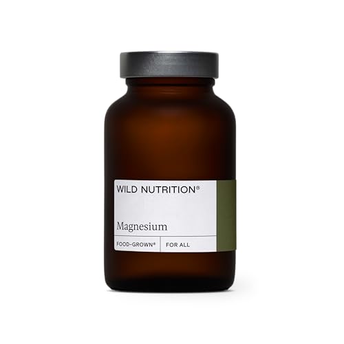 WILD NUTRITION Food-Grown Magnesium Supplements | Naturally Sourced Pure Magnesium for Sleep, to Support Muscle Recovery and Healthy Bones | 60 Capsules