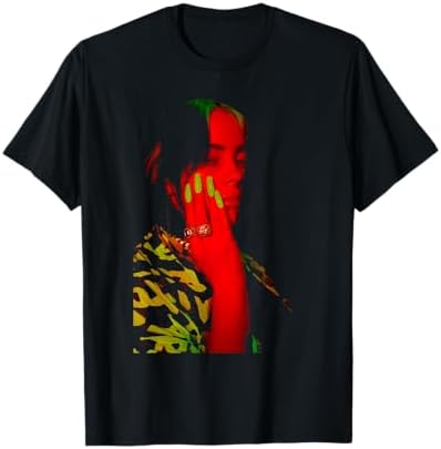 Amazon.com: Official Billie Eilish Hand Face Photo Black T-Shirt