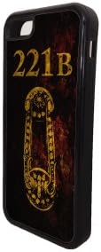 Sherlock Holmes Baker Street 221B Rubber Iphone 5C Case, Iphone 5C cover, Black Rubber Case - Doorknocker