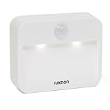 Ivation 2-LED Super Bright (46 Lumens) Automatic Motion & Light Sensing Nightlight - Battery Powered & Stick-Anywhere Design - Wall Mounts Included